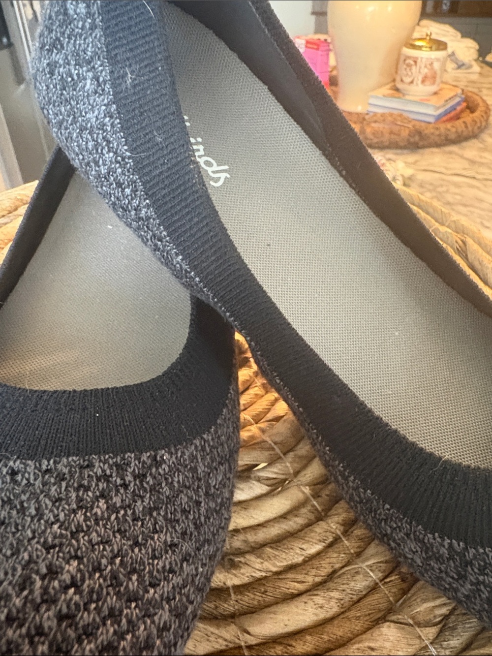 allbirds Charcoal Knit Ballet Flats in Gray and Black